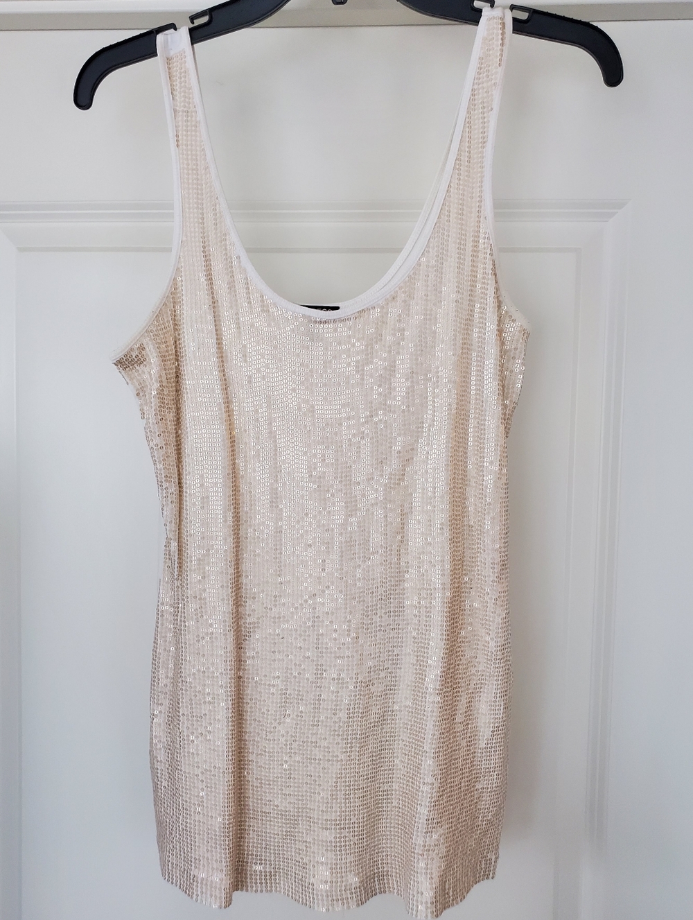 Express Gold Sequin Tank Top